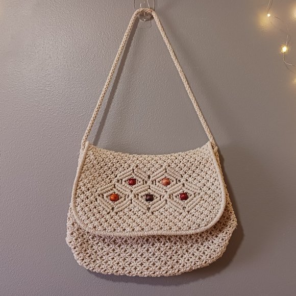 Handbags - Boho Crochet Hobo Bag